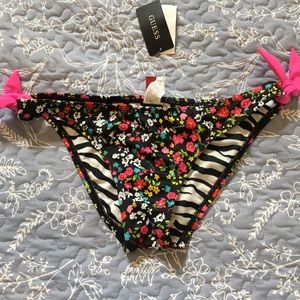 Guess New Black floral swimsuit bottom